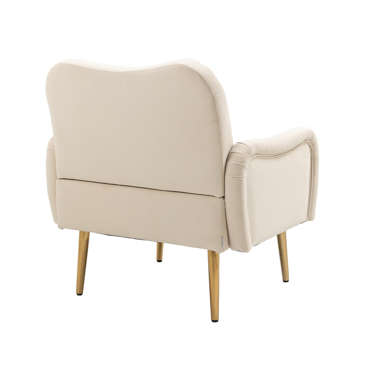 Accent Chairs Upholstered Arm Chairs Modern Leisure Reading Chair with Golden Feet