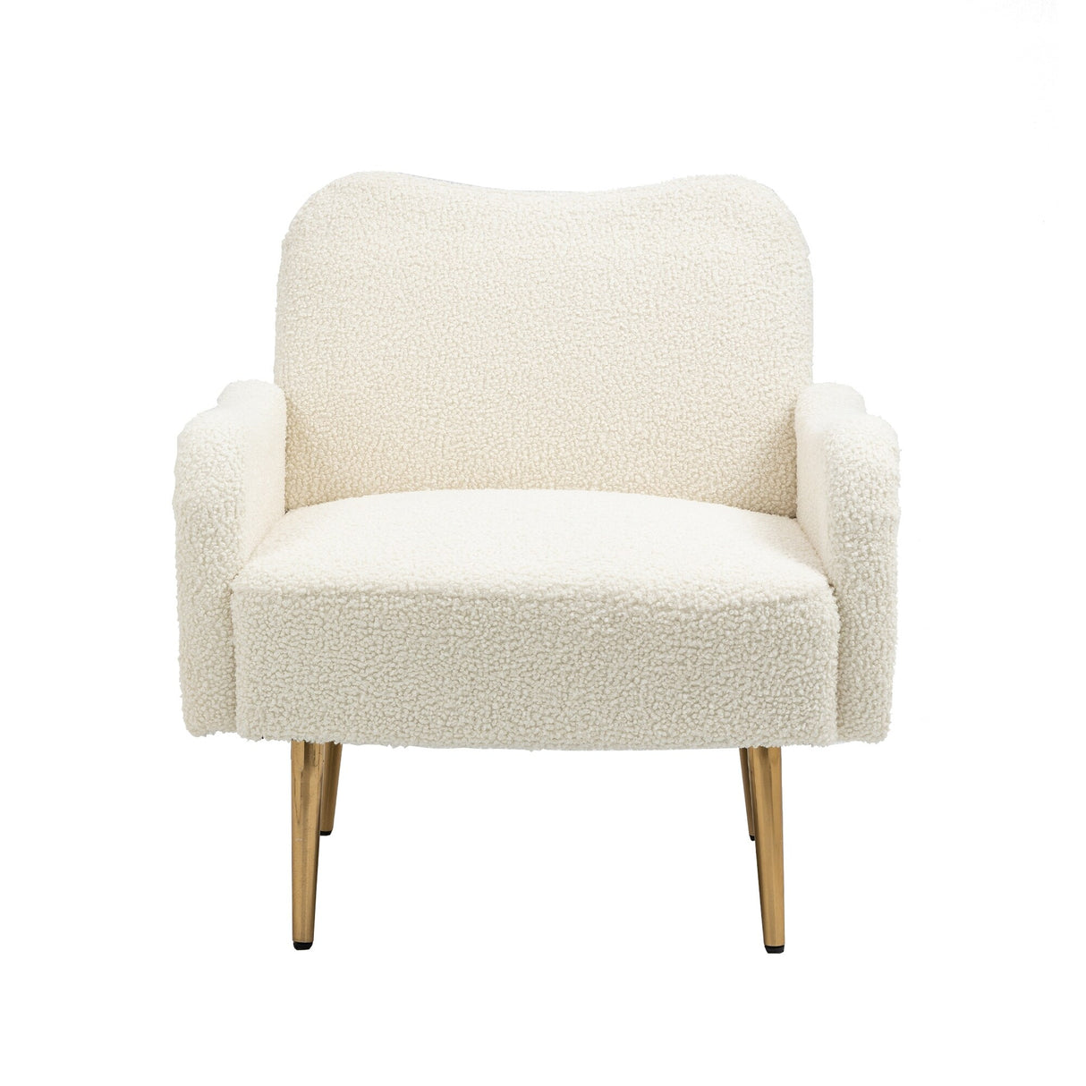 Accent Chairs Upholstered Arm Chairs Modern Leisure Reading Chair with Golden Feet