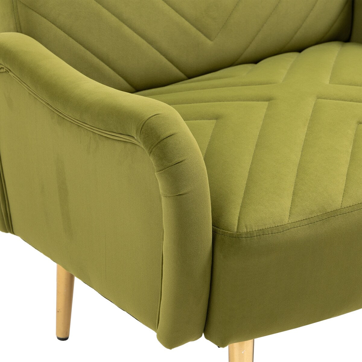 Accent Chairs Upholstered Arm Chairs Modern Leisure Reading Chair with Golden Feet