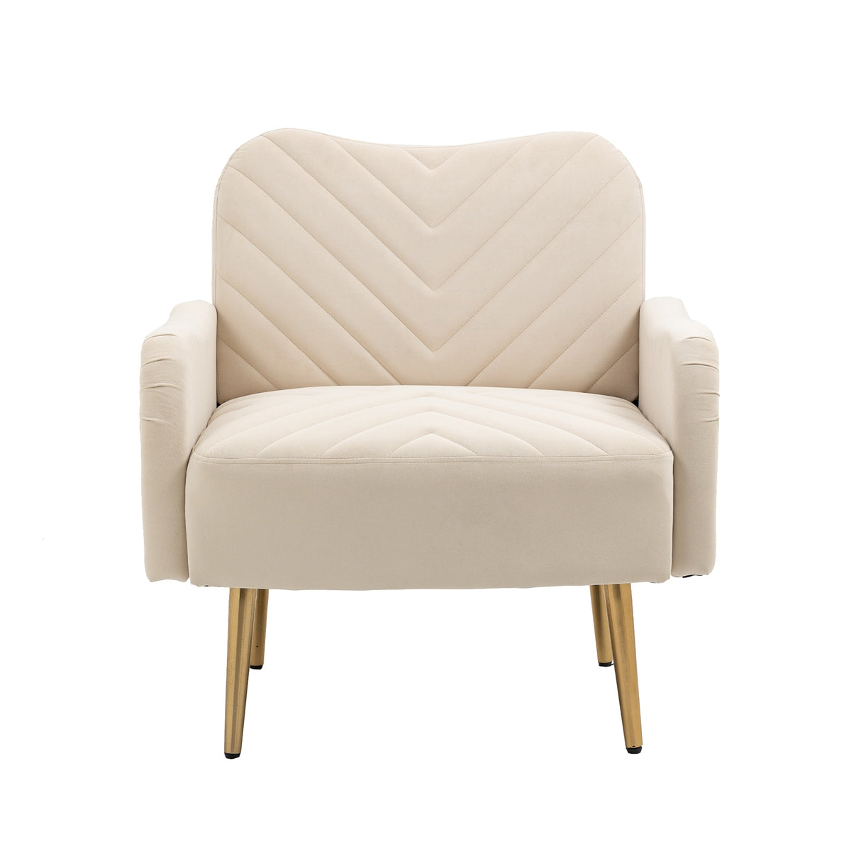 Accent Chairs Upholstered Arm Chairs Modern Leisure Reading Chair with Golden Feet