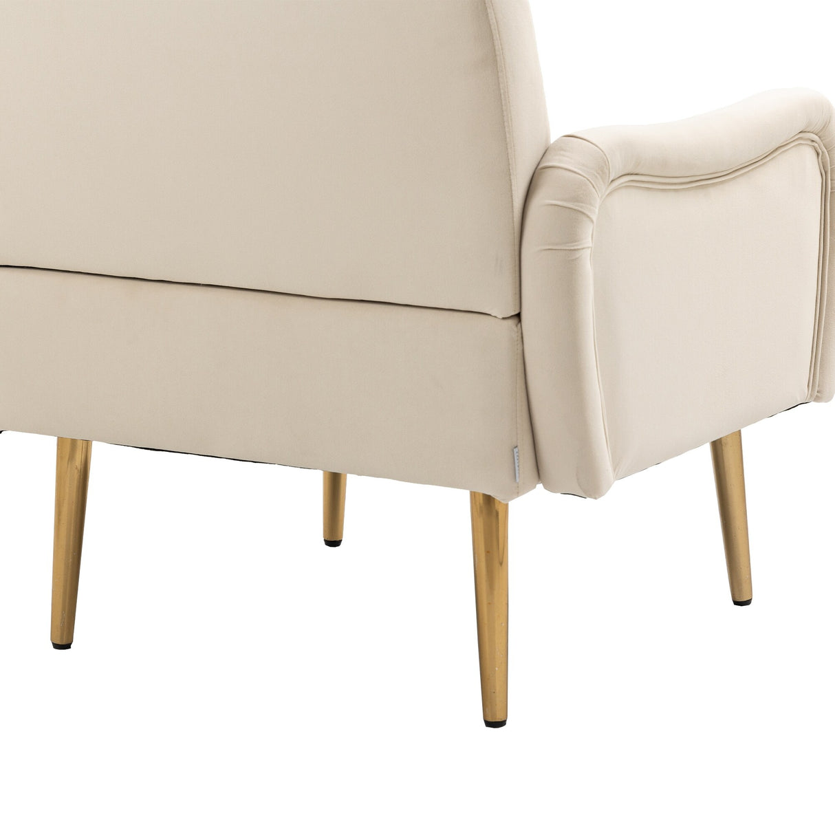 Accent Chairs Upholstered Arm Chairs Modern Leisure Reading Chair with Golden Feet