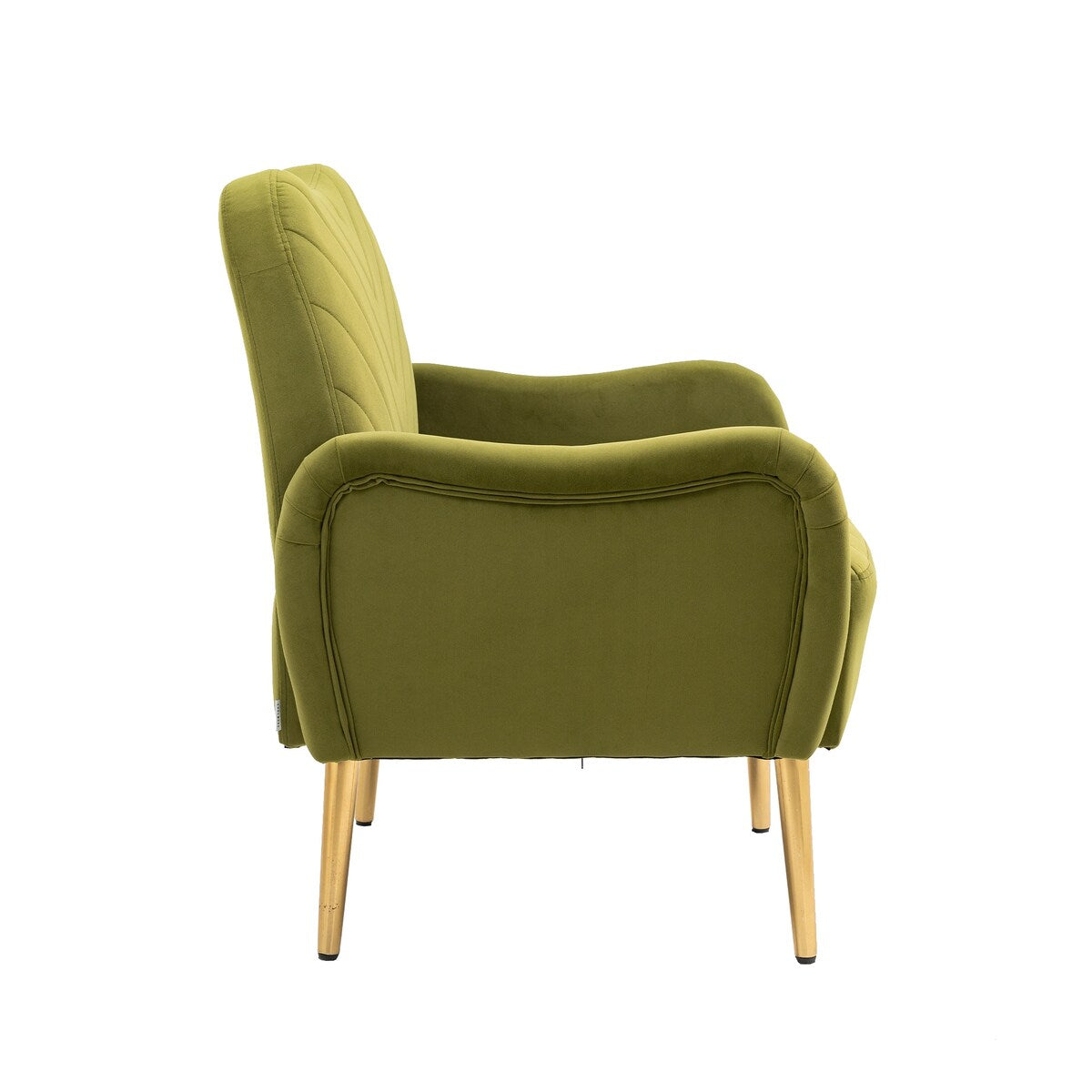 Accent Chairs Upholstered Arm Chairs Modern Leisure Reading Chair with Golden Feet