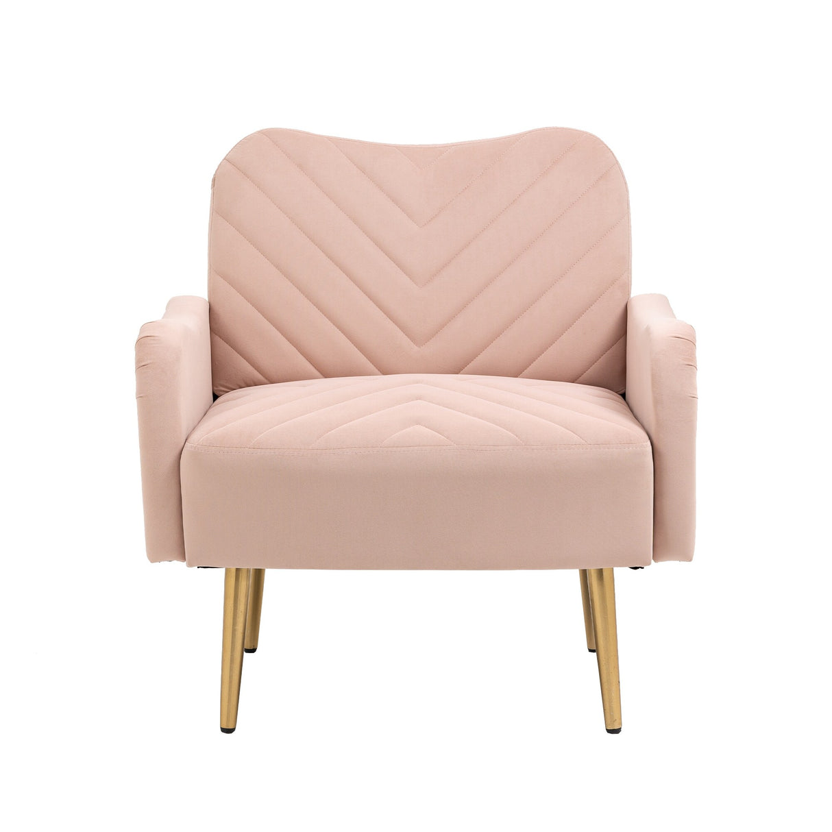 Accent Chairs Upholstered Arm Chairs Modern Leisure Reading Chair with Golden Feet