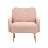 Accent Chairs Upholstered Arm Chairs Modern Leisure Reading Chair with Golden Feet