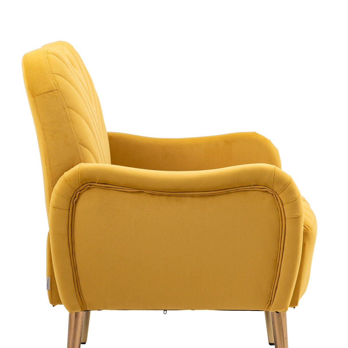 Accent Chairs Upholstered Arm Chairs Modern Leisure Reading Chair with Golden Feet