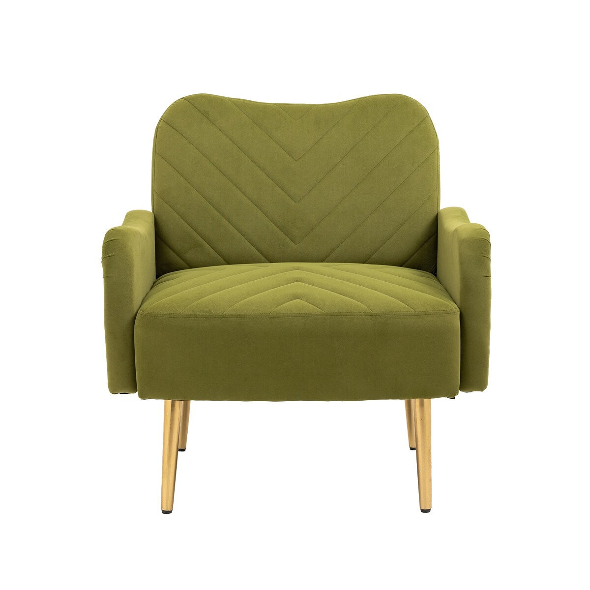 Accent Chairs Upholstered Arm Chairs Modern Leisure Reading Chair with Golden Feet