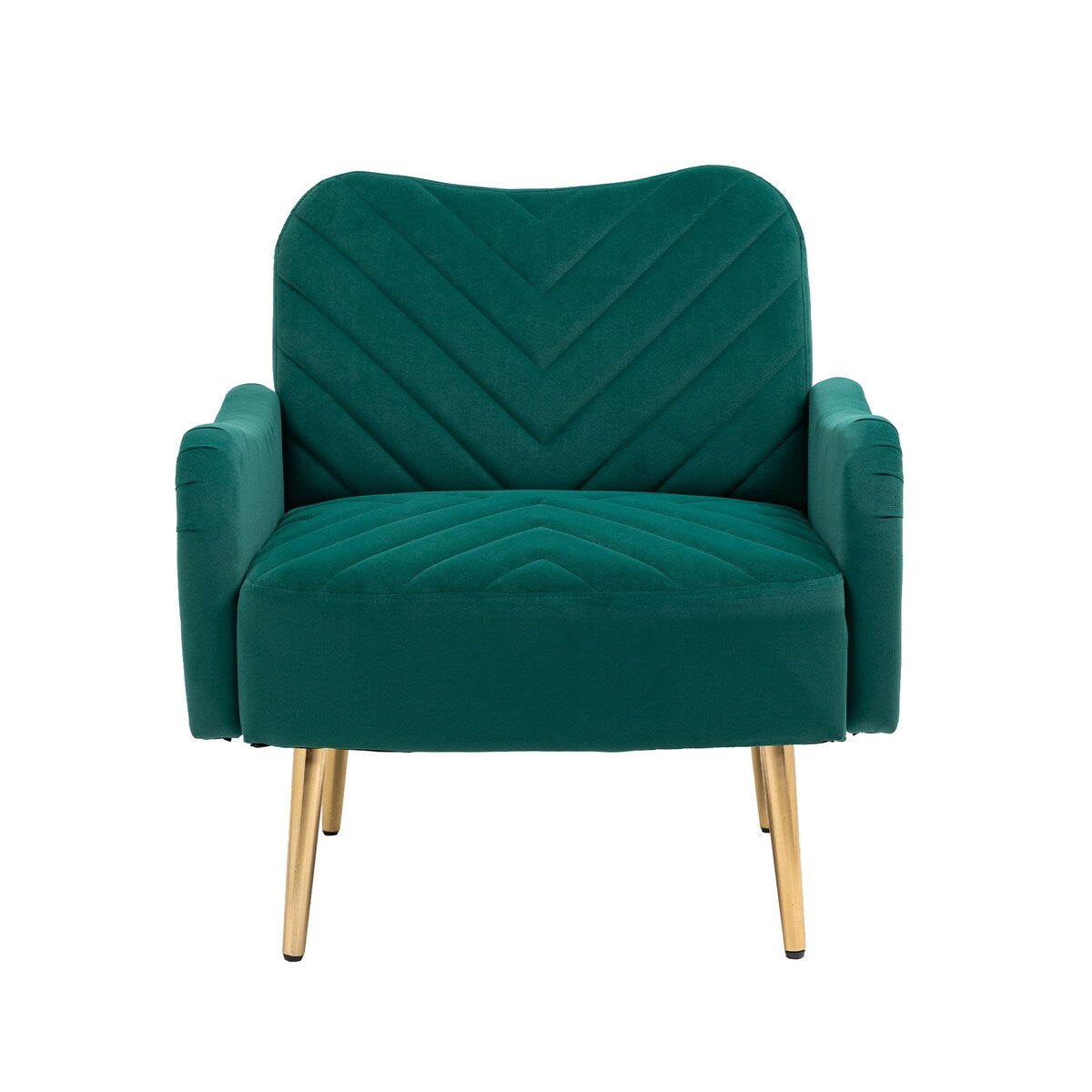 Accent Chairs Upholstered Arm Chairs Modern Leisure Reading Chair with Golden Feet