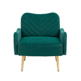 Accent Chairs Upholstered Arm Chairs Modern Leisure Reading Chair with Golden Feet