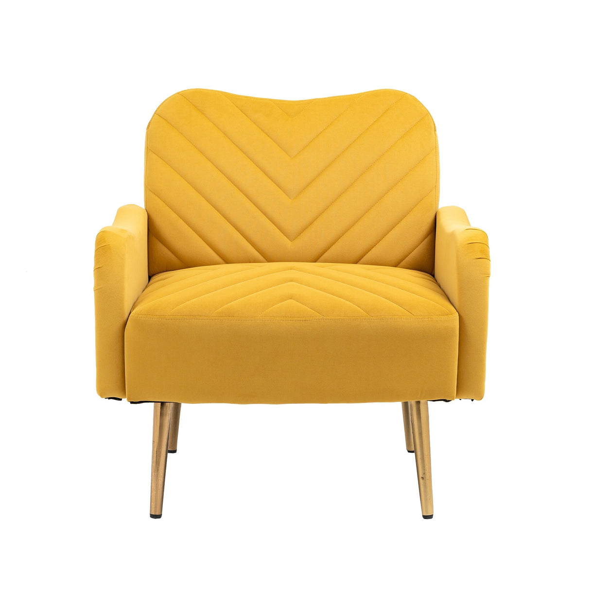 Accent Chairs Upholstered Arm Chairs Modern Leisure Reading Chair with Golden Feet