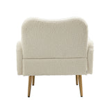 Accent Chairs Upholstered Arm Chairs Modern Leisure Reading Chair with Golden Feet