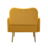 Accent Chairs Upholstered Arm Chairs Modern Leisure Reading Chair with Golden Feet