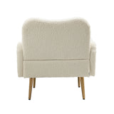 Accent Chairs Upholstered Arm Chairs Modern Leisure Reading Chair with Golden Feet