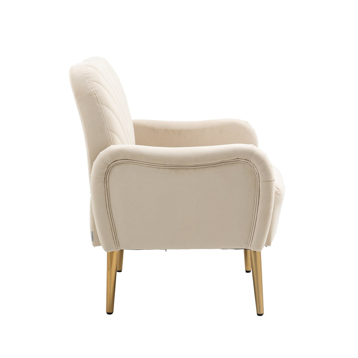 Accent Chairs Upholstered Arm Chairs Modern Leisure Reading Chair with Golden Feet