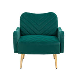 Accent Chairs Upholstered Arm Chairs Modern Leisure Reading Chair with Golden Feet
