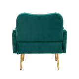 Accent Chairs Upholstered Arm Chairs Modern Leisure Reading Chair with Golden Feet