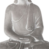 Accent Decor with Cement Meditating Buddha Figurine, Washed Gray