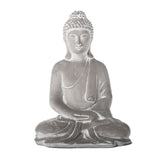 Accent Decor with Cement Meditating Buddha Figurine, Washed Gray