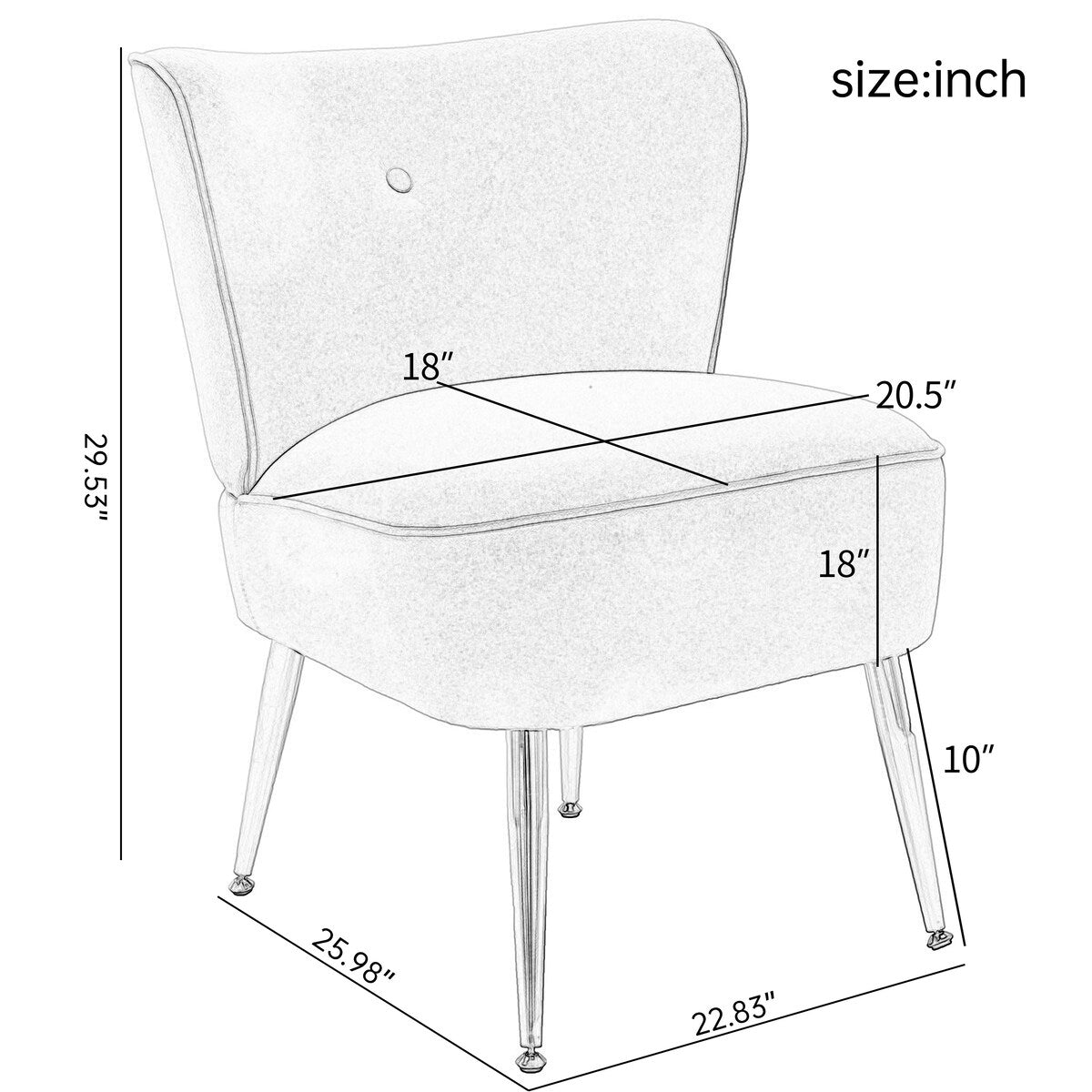 Accent Living Room Side Wingback Chair Leisure Chairs