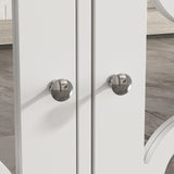 Accent Mirrored Doors Decorative Cabinet Buffet Sideboard Bookshelf