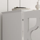Accent Mirrored Doors Decorative Cabinet Buffet Sideboard Bookshelf