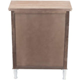 Accent Wood Farmhouse Storage Cabinet with 2 Glass Doors