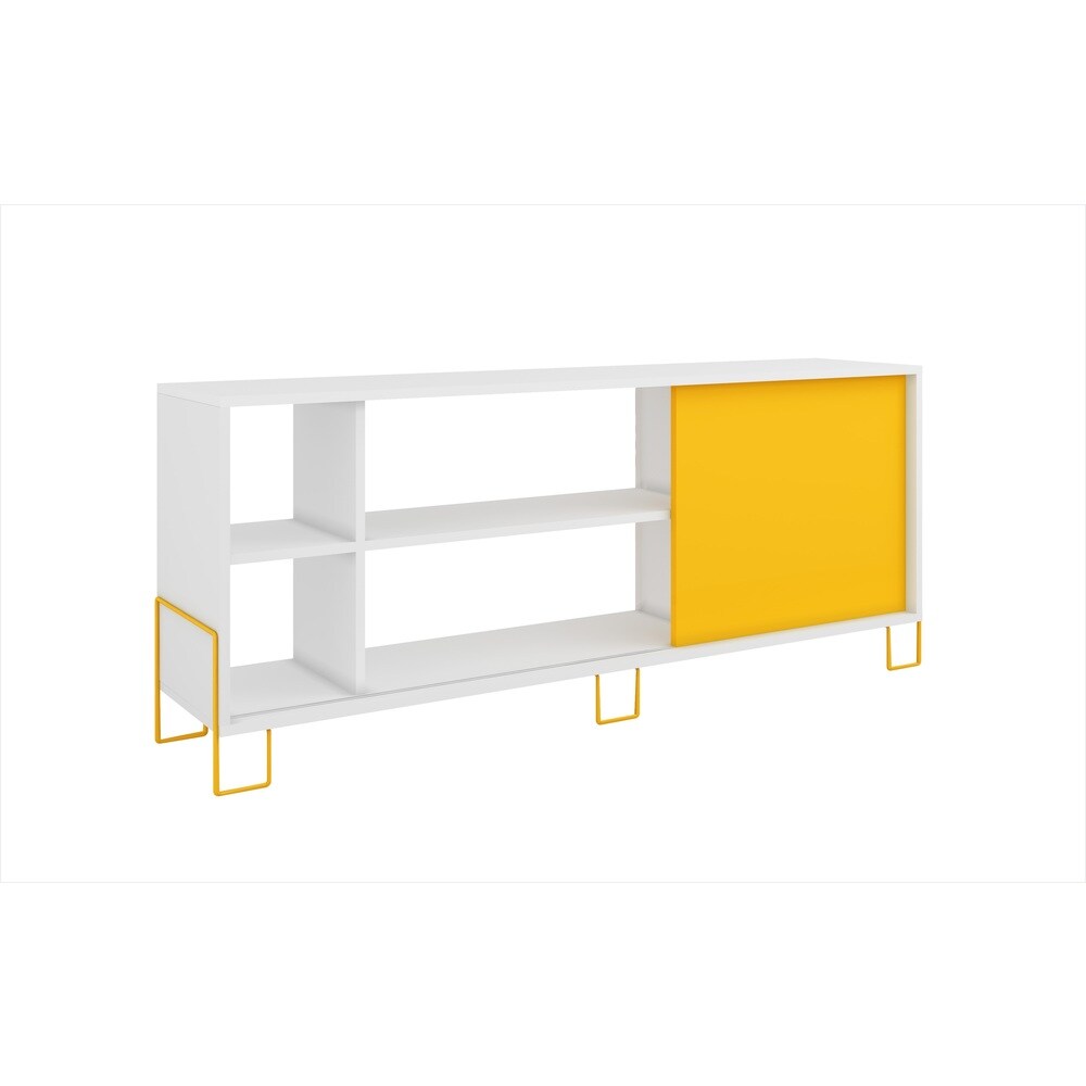 Manhattan Comfort Nacka 4-shelf TV Stand with Sliding Door
