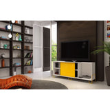 Manhattan Comfort Nacka 4-shelf TV Stand with Sliding Door