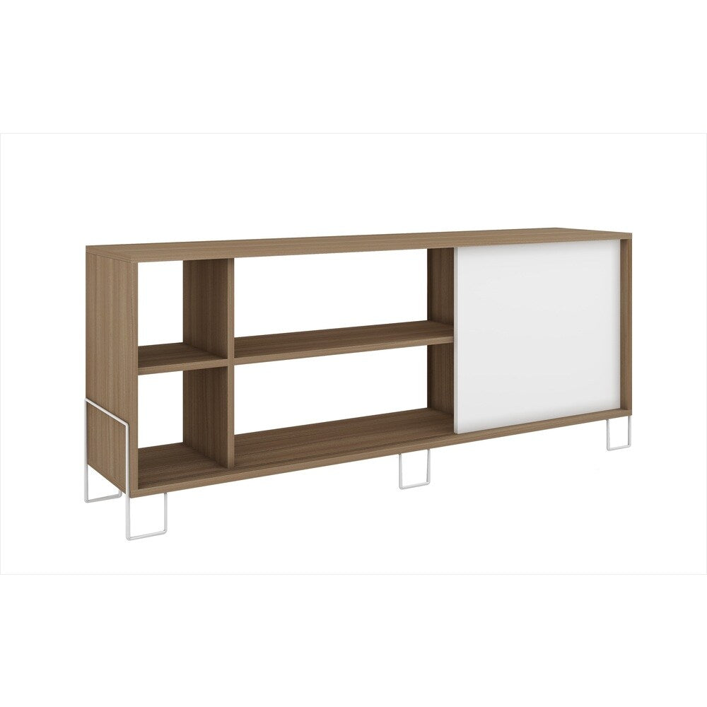 Manhattan Comfort Nacka 4-shelf TV Stand with Sliding Door
