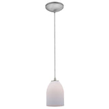 Access Lighting Bordeaux Steel LED Cord Pendant, Opal Shade