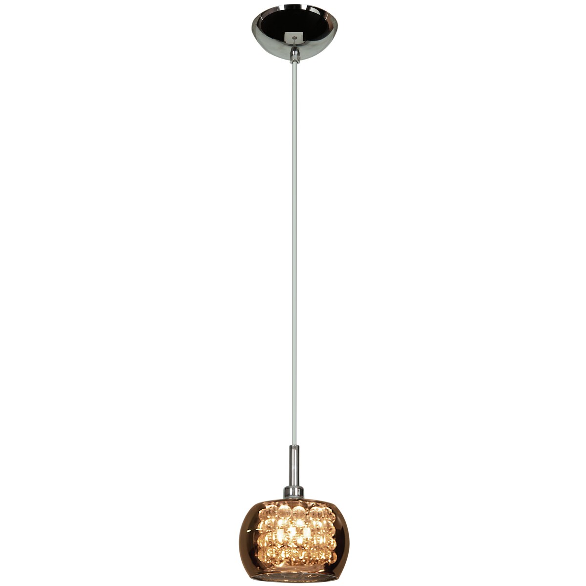 Access Lighting Glam 1-Light Chrome LED Dimmable Mirror Glass Pendant