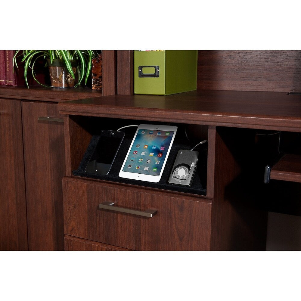Achieve L Shaped Desk with Hutch, Bookcase and Printer Stand Cabinet