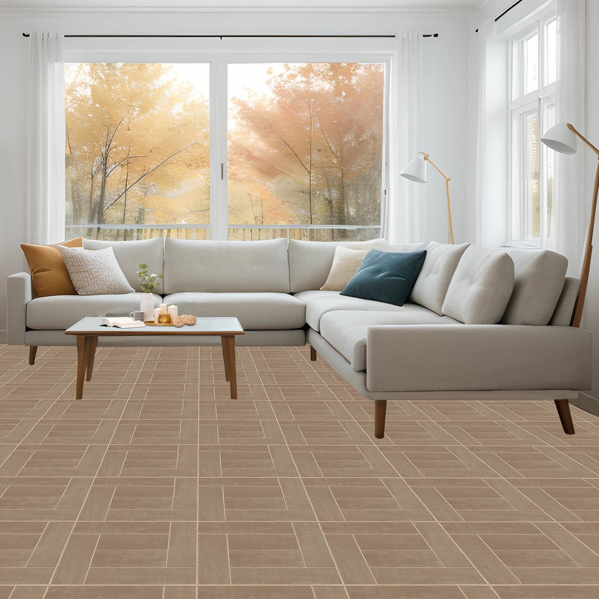 Achim Nexus Saddlewood 12x12 Self Adhesive Vinyl Floor Tile - 20 Tiles/20 sq. ft.