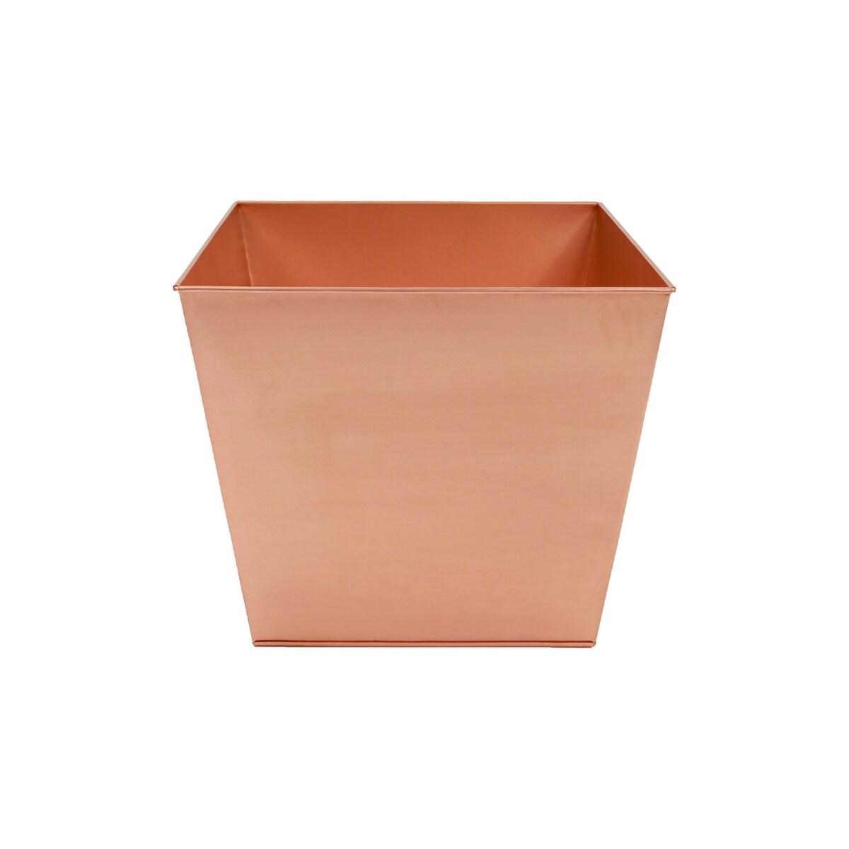 Achla Designs 16.3" W Square Copper Plated Galvanized Steel Flower Box, Indoor Outdoor Use