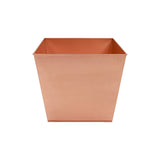 Achla Designs 16.3" W Square Copper Plated Galvanized Steel Flower Box, Indoor Outdoor Use