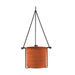 Achla Designs 22.5"H Black Wrought Iron Indoor Outdoor Vera Hanging Planter w/Cylindrical Galvanized Steel Pot