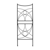 Achla Designs 86.25"H Black Powdercoated Wrought Iron Outdoor Garden Aurora Trellis