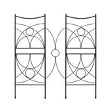Achla Designs 86.25"H Black Powdercoated Wrought Iron Outdoor Garden Aurora Trellis