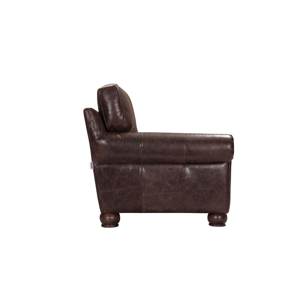 Acme Furniture Columbus Vintage Espresso Top Grain Italian-made Leather Chair