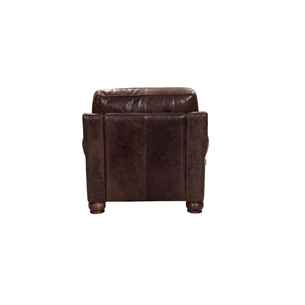 Acme Furniture Columbus Vintage Espresso Top Grain Italian-made Leather Chair