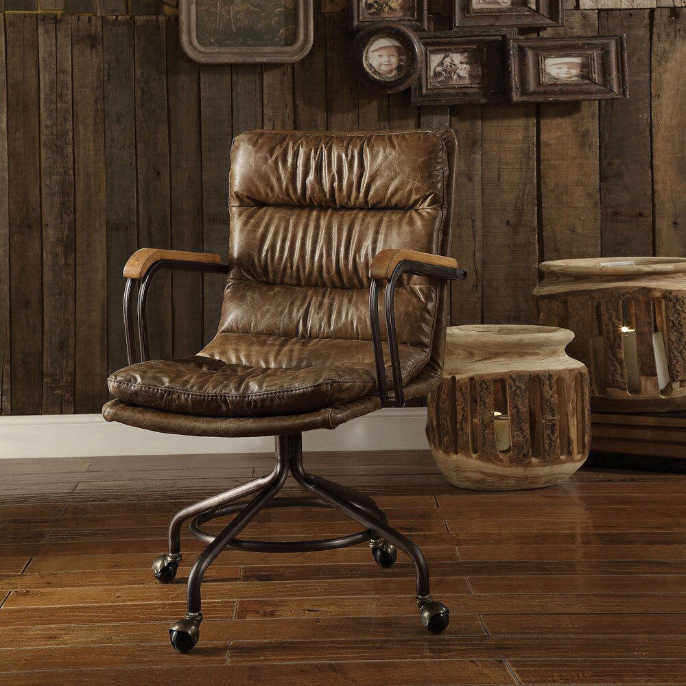 Acme Furniture Hedia Top Grain Leather Office Chair