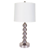 Acme Furniture White Shade and Chrome Base Table Lamp (Set of 2)