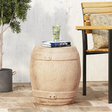 Acorn Outdoor Lightweight Concrete Side Table by Christopher Knight Home