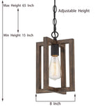 Modern Farmhouse 1-light Geometric Kitchen Island Pendant Lighting - 8 in. D