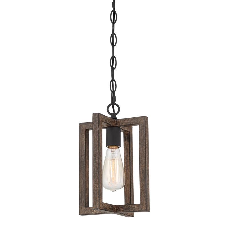 Modern Farmhouse 1-light Geometric Kitchen Island Pendant Lighting - 8 in. D