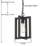 Modern Farmhouse 1-light Geometric Kitchen Island Pendant Lighting - 8 in. D