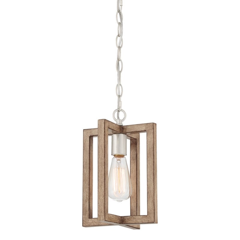 Modern Farmhouse 1-light Geometric Kitchen Island Pendant Lighting - 8 in. D
