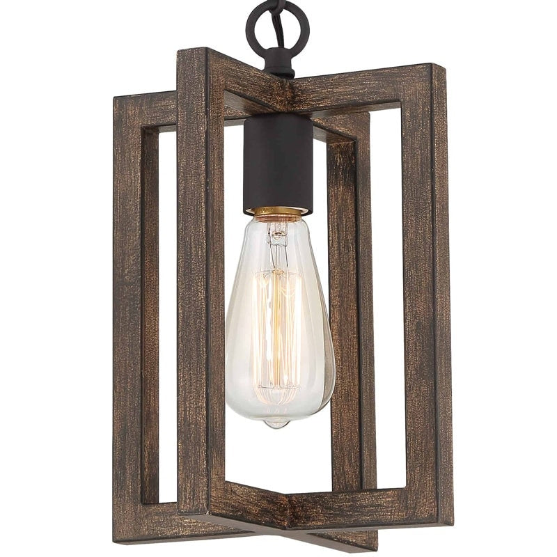 Modern Farmhouse 1-light Geometric Kitchen Island Pendant Lighting - 8 in. D