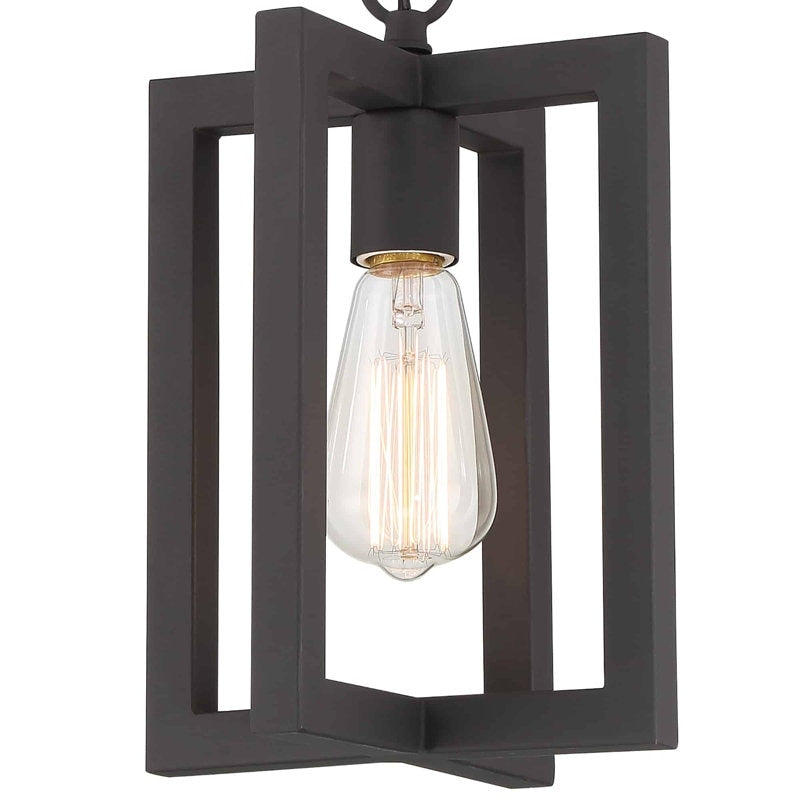 Modern Farmhouse 1-light Geometric Kitchen Island Pendant Lighting - 8 in. D