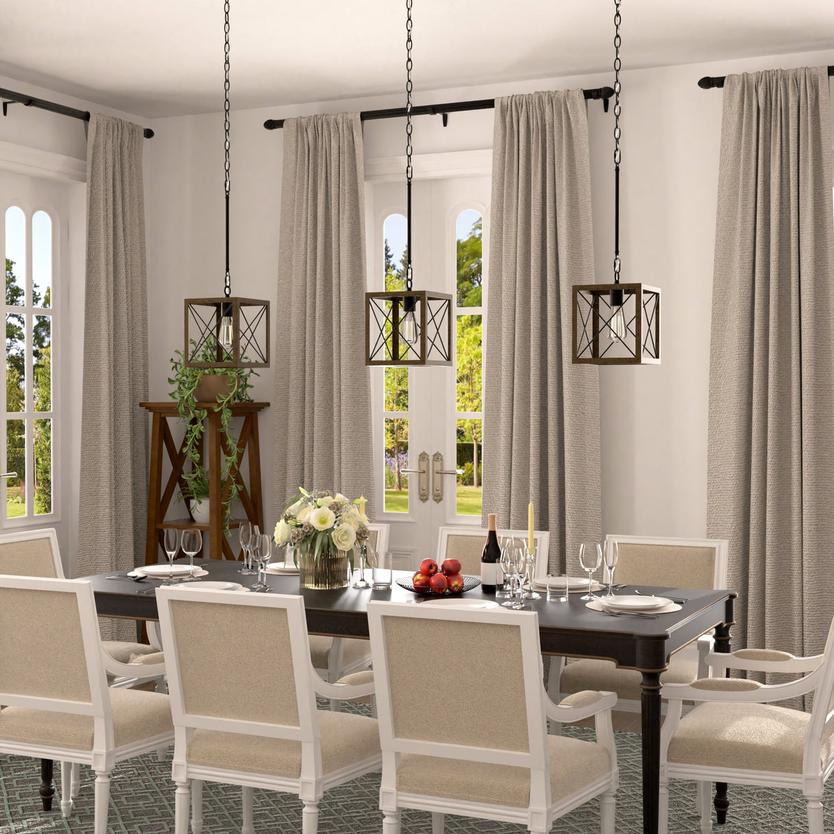 Kiro 1-light Modern Farmhouse Rectangle Pendant Light with UL Certified - N/A
