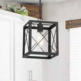 Kiro 1-light Modern Farmhouse Rectangle Pendant Light with UL Certified - N/A